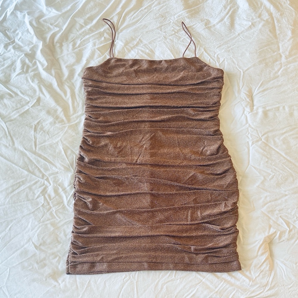 Shimmering Mauve Mini Dress